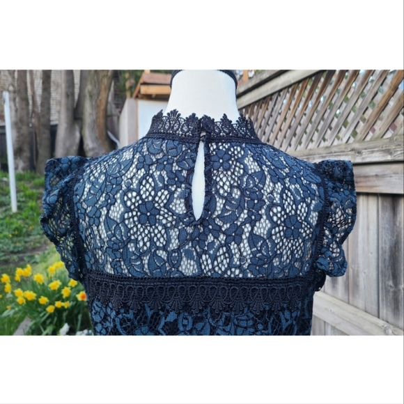 NWT Zara Lace Midi Pencil Dress, Size XL - Picture 4 of 15